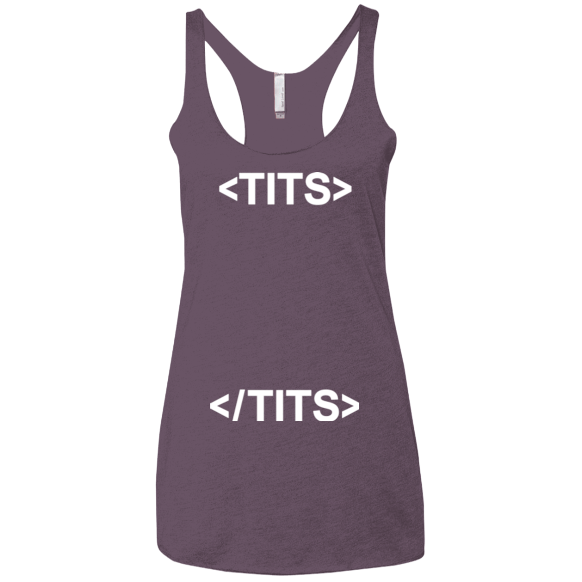 T-Shirts Vintage Purple / X-Small Tits Women's Triblend Racerback Tank