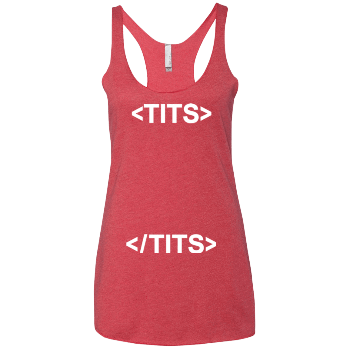 T-Shirts Vintage Red / X-Small Tits Women's Triblend Racerback Tank