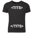 T-Shirts Vintage Black / YXS Tits Youth Triblend T-Shirt