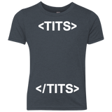 T-Shirts Vintage Navy / YXS Tits Youth Triblend T-Shirt