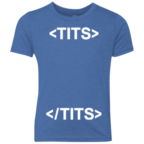 T-Shirts Vintage Royal / YXS Tits Youth Triblend T-Shirt