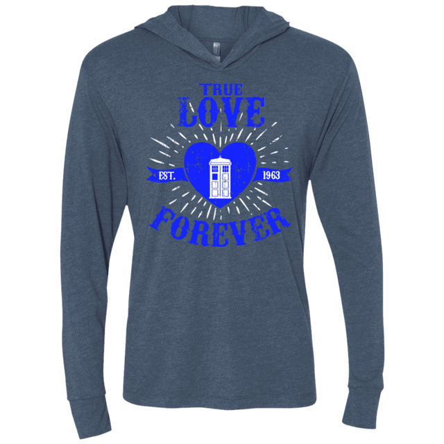 T-Shirts Indigo / X-Small TLF DOCTOR Triblend Long Sleeve Hoodie Tee