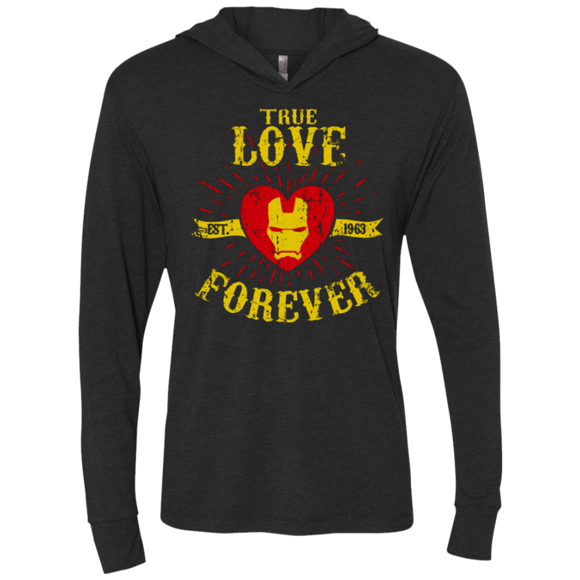 T-Shirts Vintage Black / X-Small TLF  IRON Triblend Long Sleeve Hoodie Tee