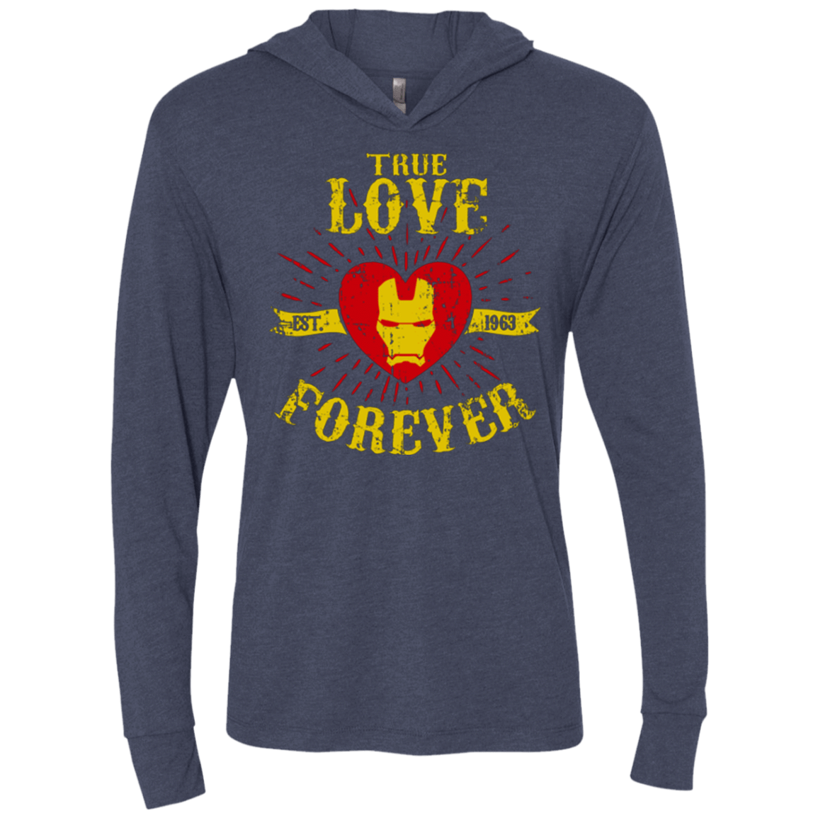 T-Shirts Vintage Navy / X-Small TLF  IRON Triblend Long Sleeve Hoodie Tee