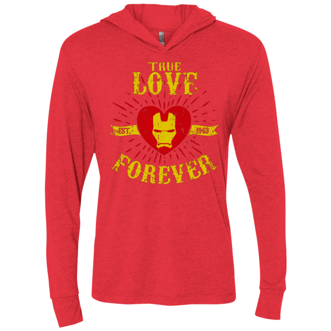 T-Shirts Vintage Red / X-Small TLF  IRON Triblend Long Sleeve Hoodie Tee