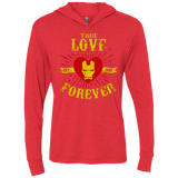 T-Shirts Vintage Red / X-Small TLF  IRON Triblend Long Sleeve Hoodie Tee
