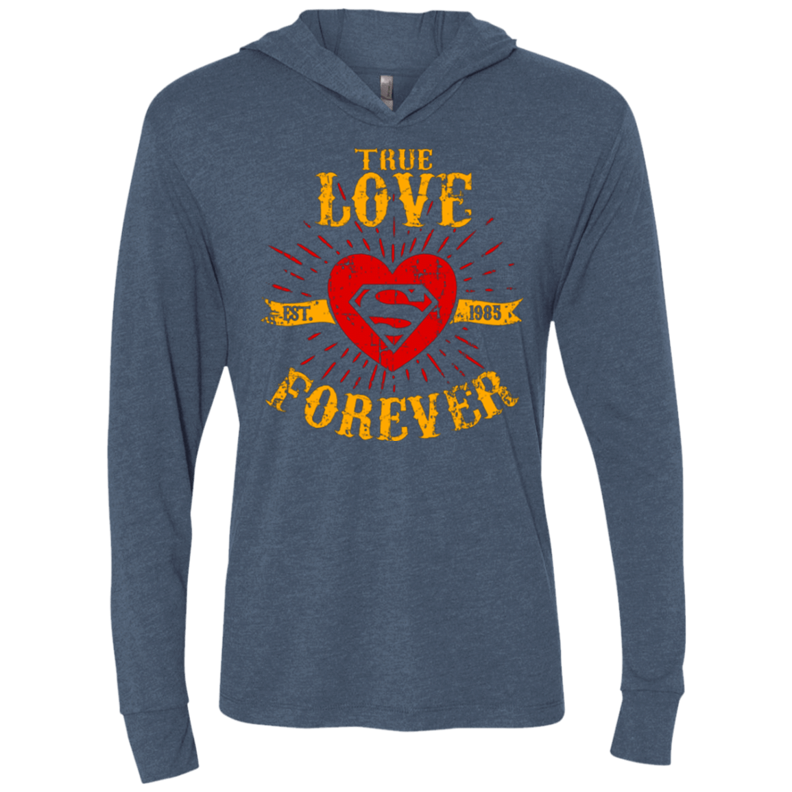 T-Shirts Indigo / X-Small TLF  SUPER Triblend Long Sleeve Hoodie Tee