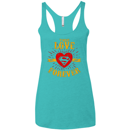 T-Shirts Tahiti Blue / X-Small TLF  SUPER Women's Triblend Racerback Tank