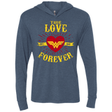 T-Shirts Indigo / X-Small TLF  WONDER Triblend Long Sleeve Hoodie Tee