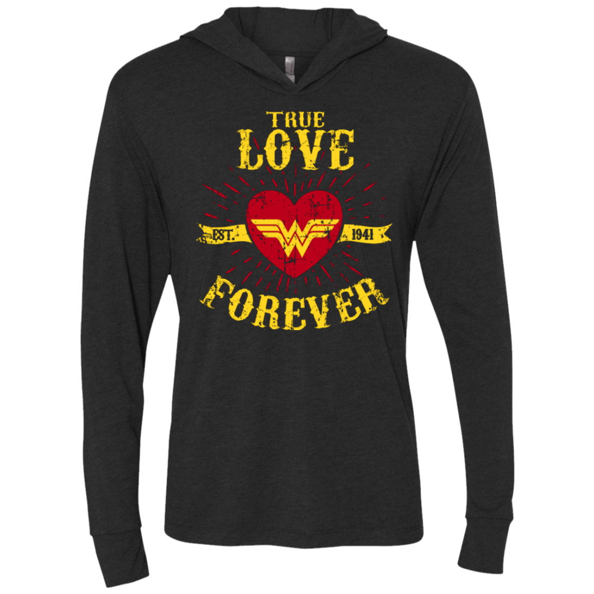 T-Shirts Vintage Black / X-Small TLF  WONDER Triblend Long Sleeve Hoodie Tee