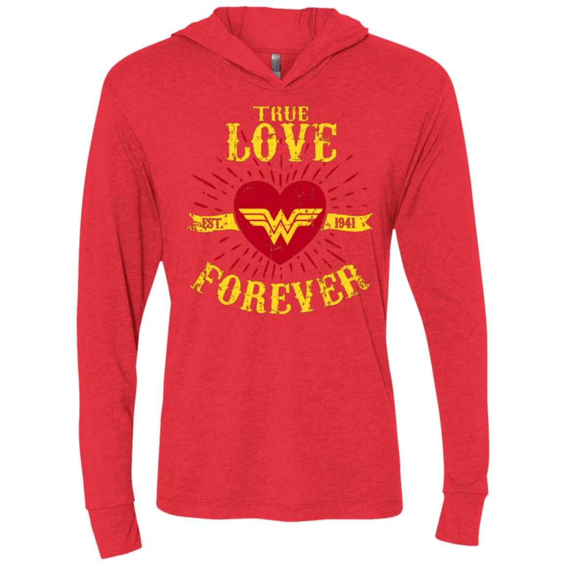 T-Shirts Vintage Red / X-Small TLF  WONDER Triblend Long Sleeve Hoodie Tee