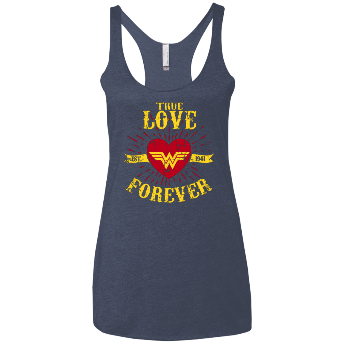 T-Shirts Vintage Navy / X-Small TLF  WONDER Women's Triblend Racerback Tank