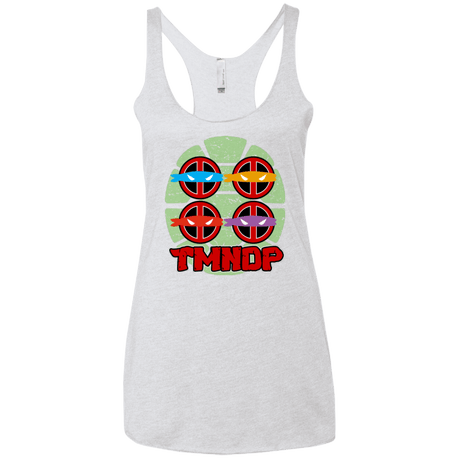 T-Shirts Heather White / X-Small TMNDP Women's Triblend Racerback Tank