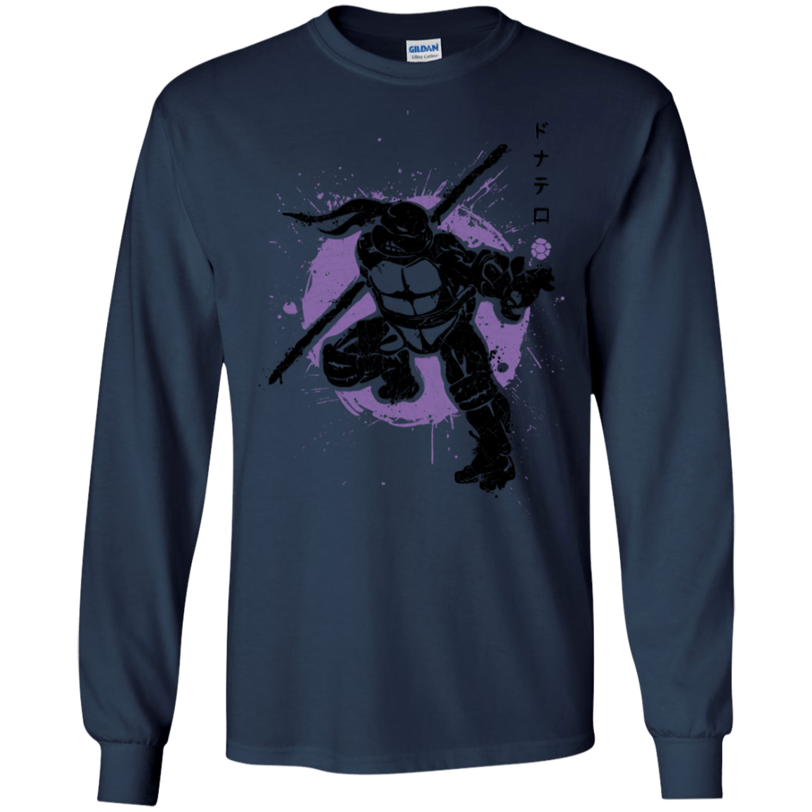 T-Shirts Navy / S TMNT - Bo Warrior Men's Long Sleeve T-Shirt
