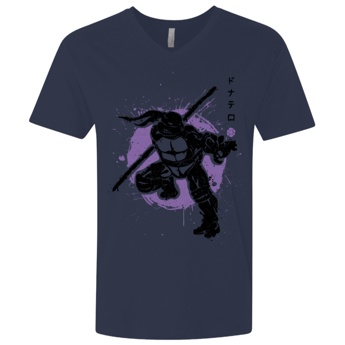 T-Shirts Midnight Navy / X-Small TMNT - Bo Warrior Men's Premium V-Neck
