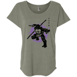 T-Shirts Venetian Grey / X-Small TMNT - Bo Warrior Triblend Dolman Sleeve