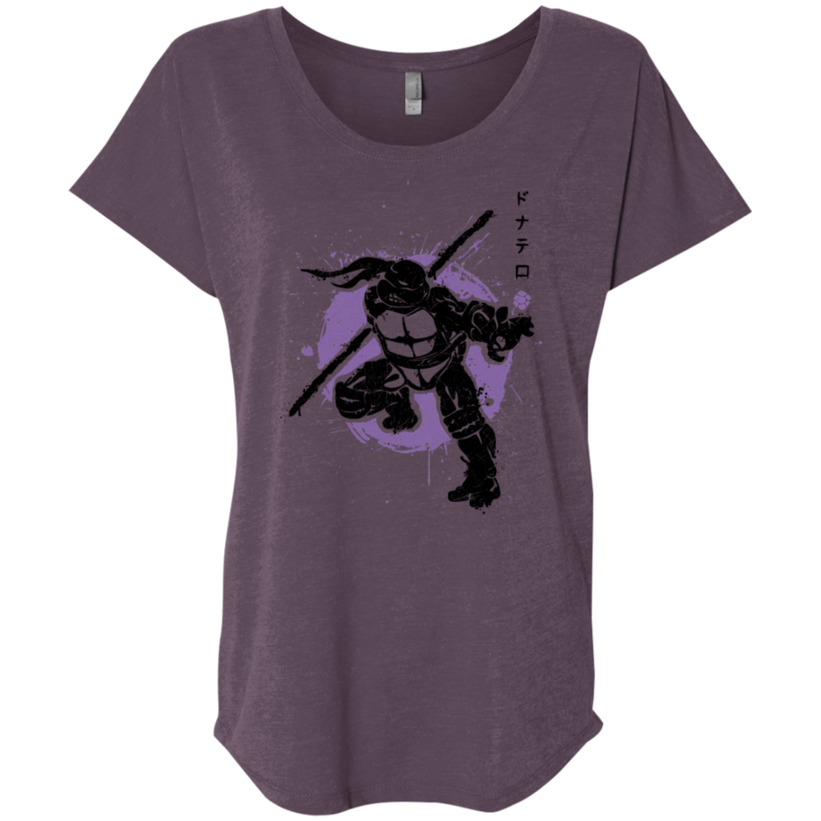 T-Shirts Vintage Purple / X-Small TMNT - Bo Warrior Triblend Dolman Sleeve