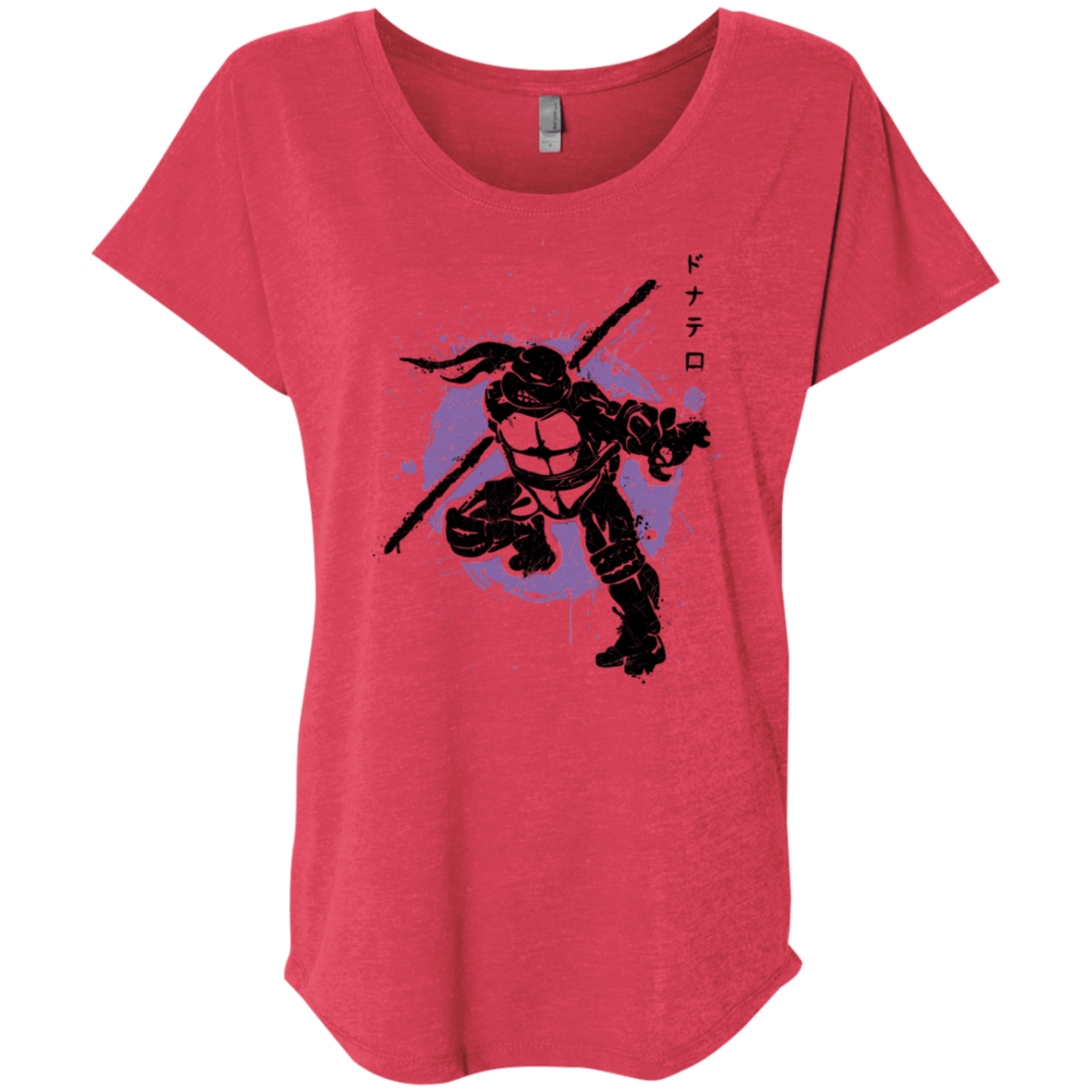 T-Shirts Vintage Red / X-Small TMNT - Bo Warrior Triblend Dolman Sleeve