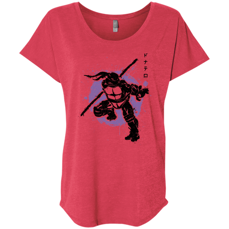 T-Shirts Vintage Red / X-Small TMNT - Bo Warrior Triblend Dolman Sleeve