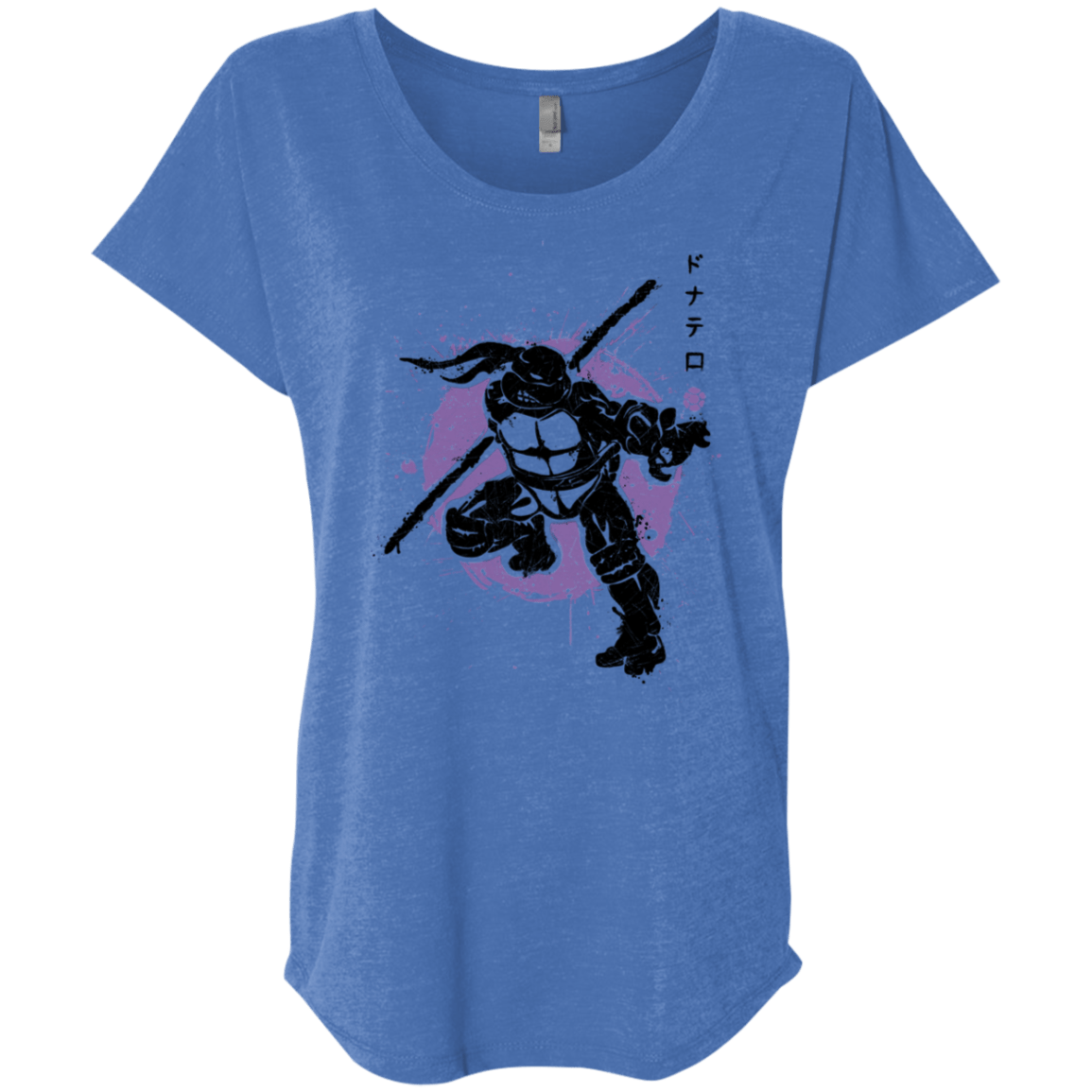 T-Shirts Vintage Royal / X-Small TMNT - Bo Warrior Triblend Dolman Sleeve