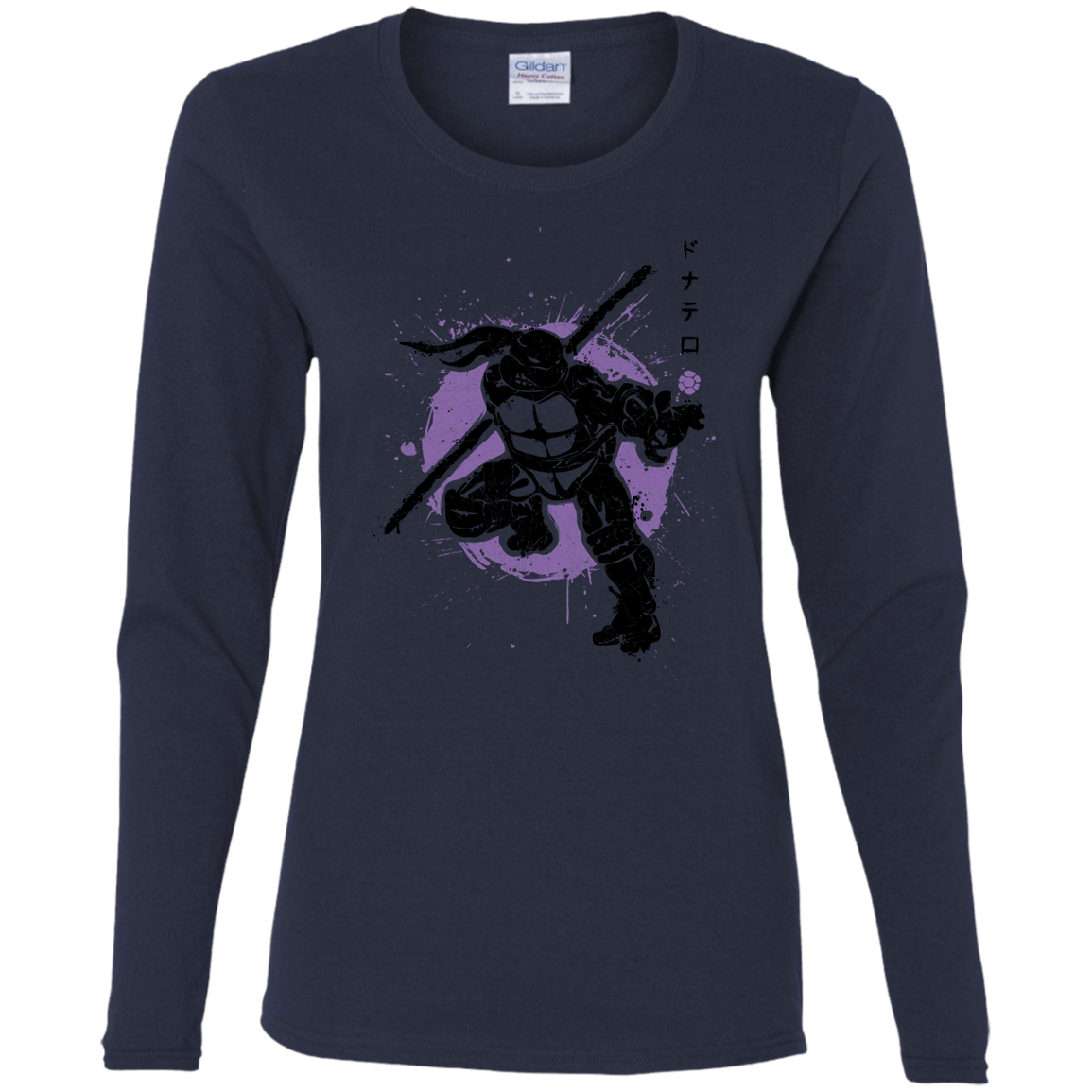 T-Shirts Navy / S TMNT - Bo Warrior Women's Long Sleeve T-Shirt