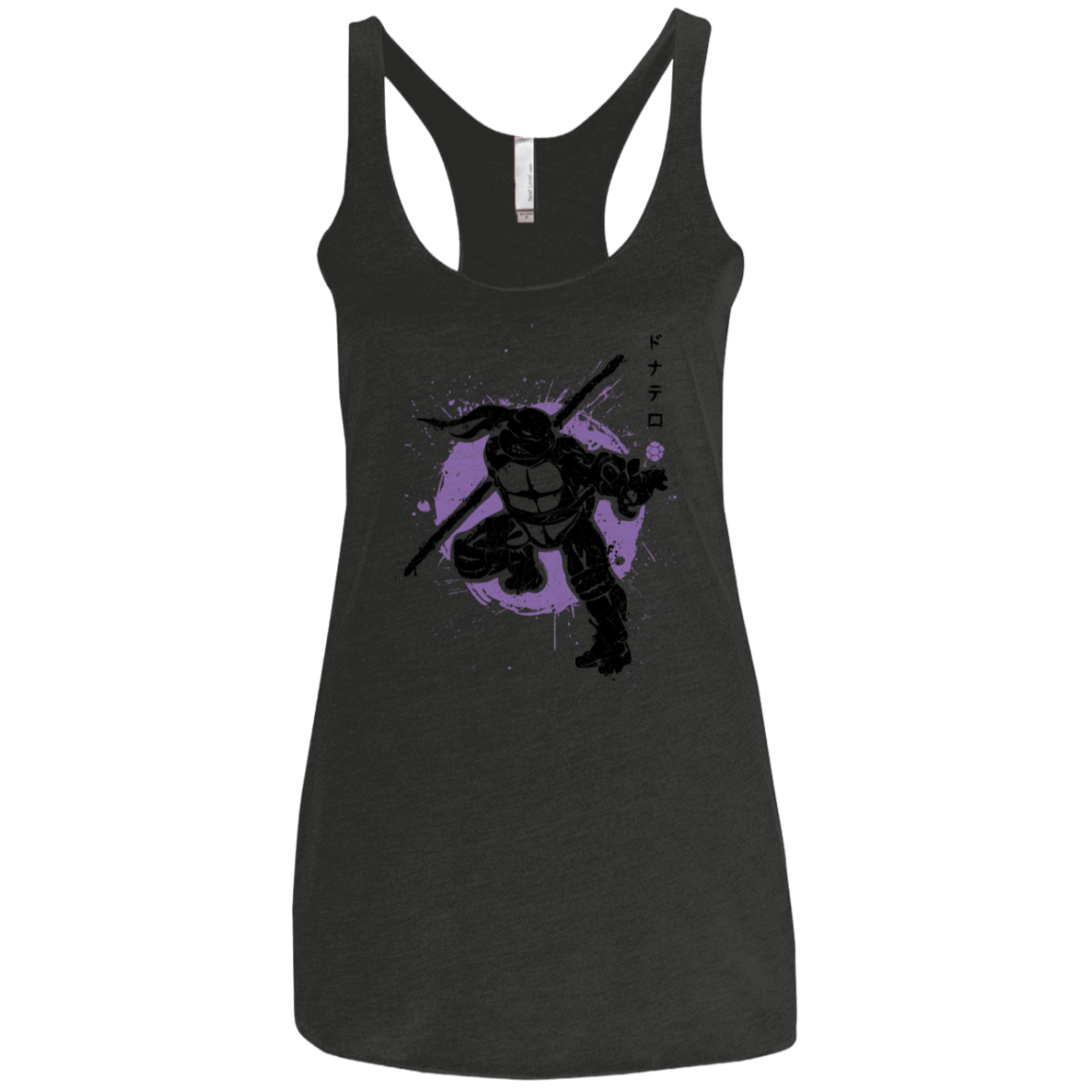 T-Shirts Vintage Black / X-Small TMNT - Bo Warrior Women's Triblend Racerback Tank