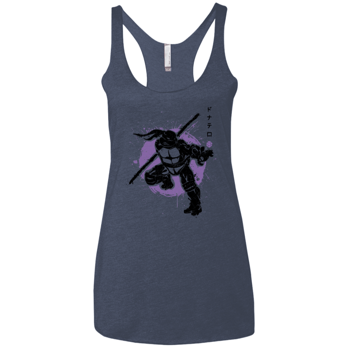 T-Shirts Vintage Navy / X-Small TMNT - Bo Warrior Women's Triblend Racerback Tank