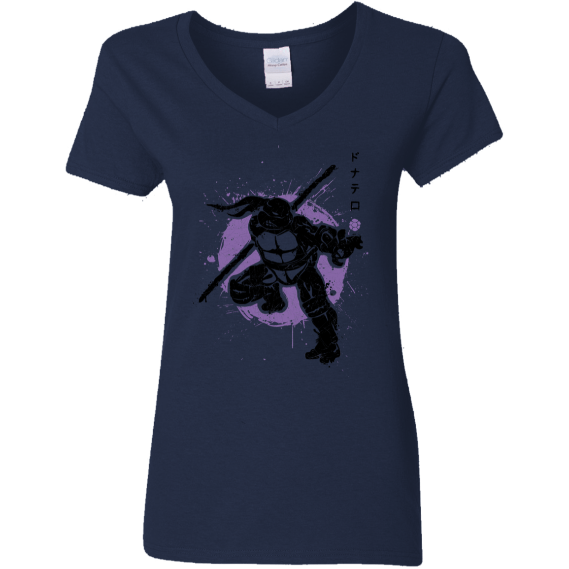 T-Shirts Navy / S TMNT - Bo Warrior Women's V-Neck T-Shirt