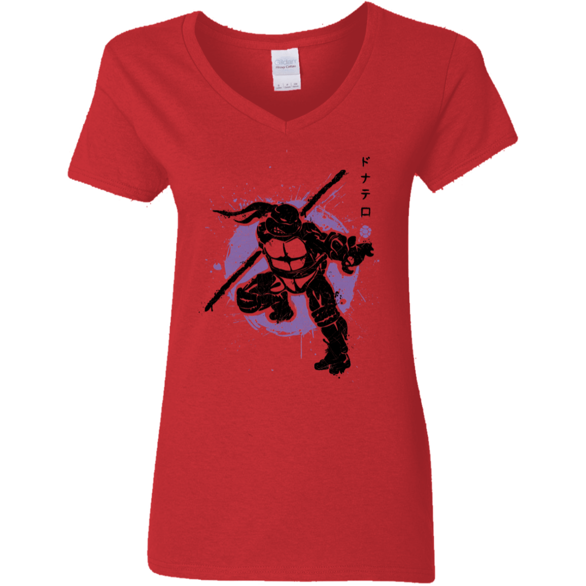 T-Shirts Red / S TMNT - Bo Warrior Women's V-Neck T-Shirt