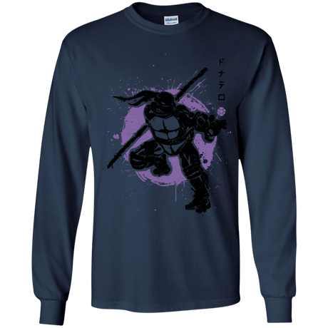 T-Shirts Navy / YS TMNT - Bo Warrior Youth Long Sleeve T-Shirt