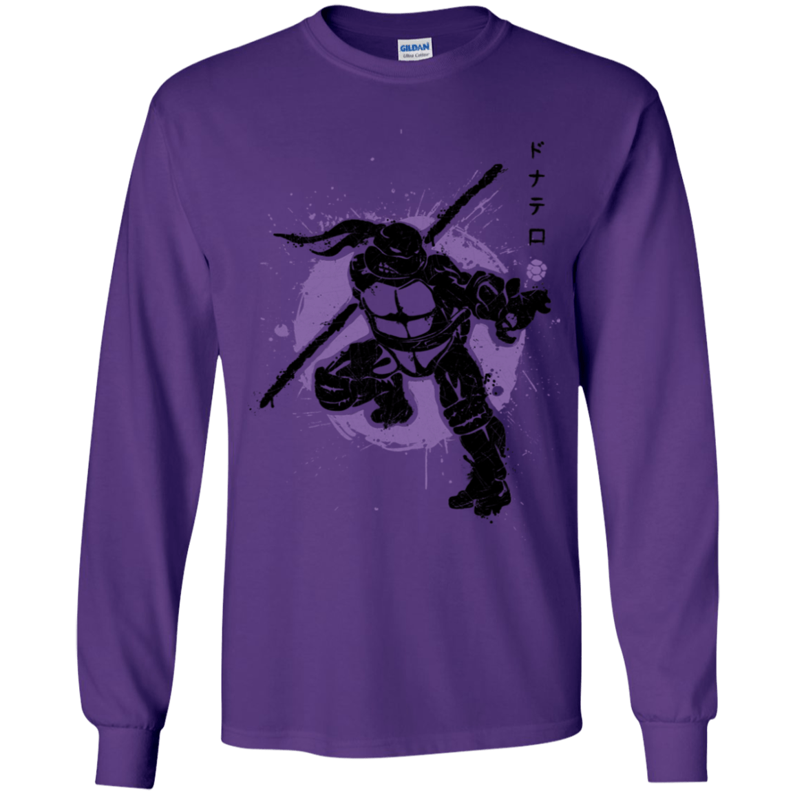 T-Shirts Purple / YS TMNT - Bo Warrior Youth Long Sleeve T-Shirt