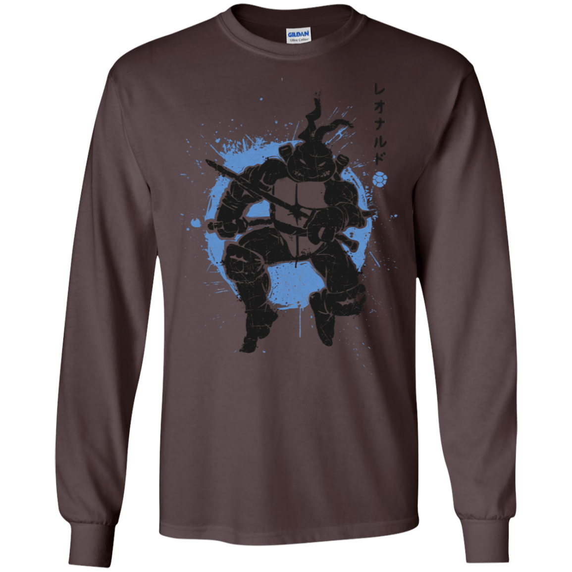 T-Shirts Dark Chocolate / S TMNT - Katana Warrior Men's Long Sleeve T-Shirt