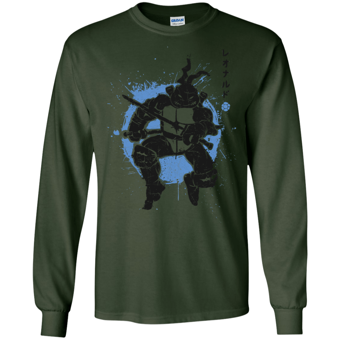 T-Shirts Forest Green / S TMNT - Katana Warrior Men's Long Sleeve T-Shirt