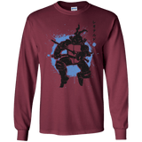 T-Shirts Maroon / S TMNT - Katana Warrior Men's Long Sleeve T-Shirt