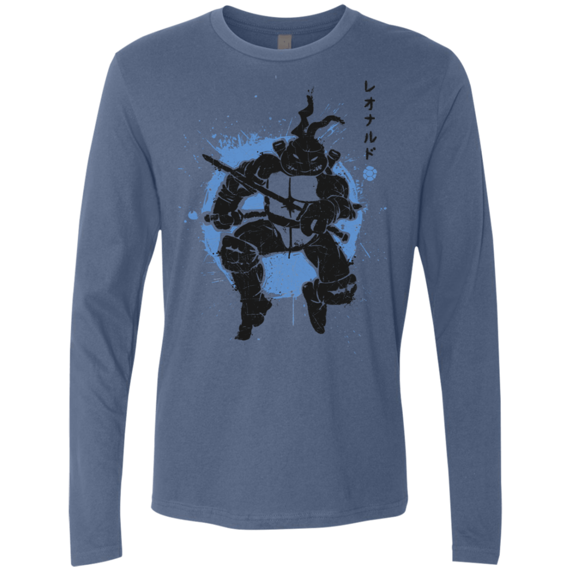 T-Shirts Indigo / S TMNT - Katana Warrior Men's Premium Long Sleeve