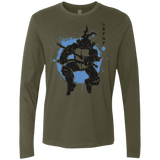 T-Shirts Military Green / S TMNT - Katana Warrior Men's Premium Long Sleeve