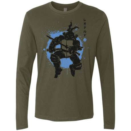 T-Shirts Military Green / S TMNT - Katana Warrior Men's Premium Long Sleeve
