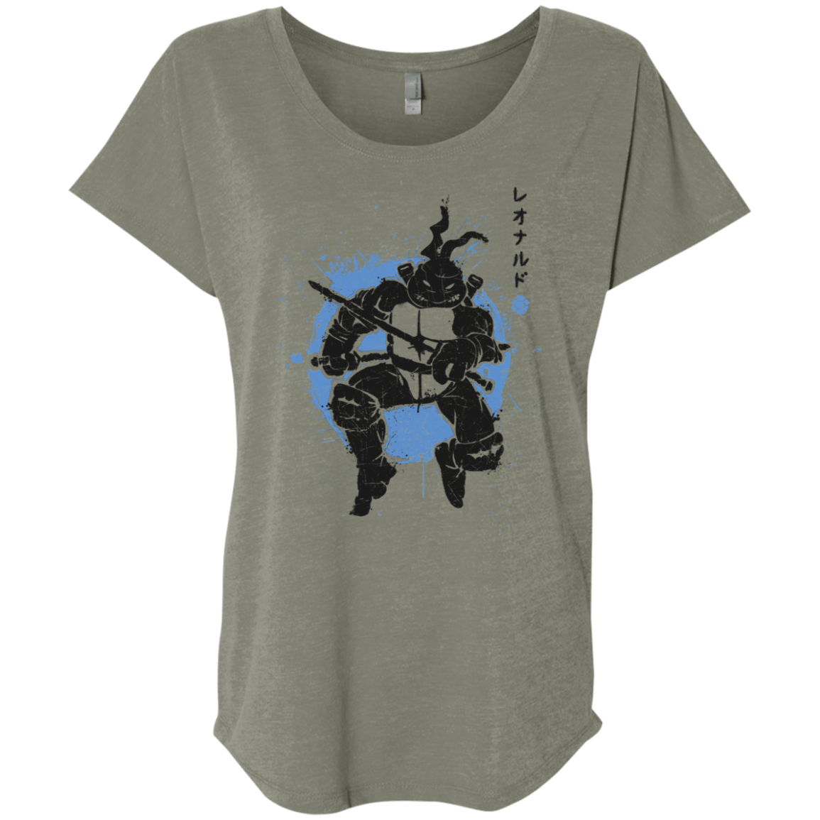 T-Shirts Venetian Grey / X-Small TMNT - Katana Warrior Triblend Dolman Sleeve