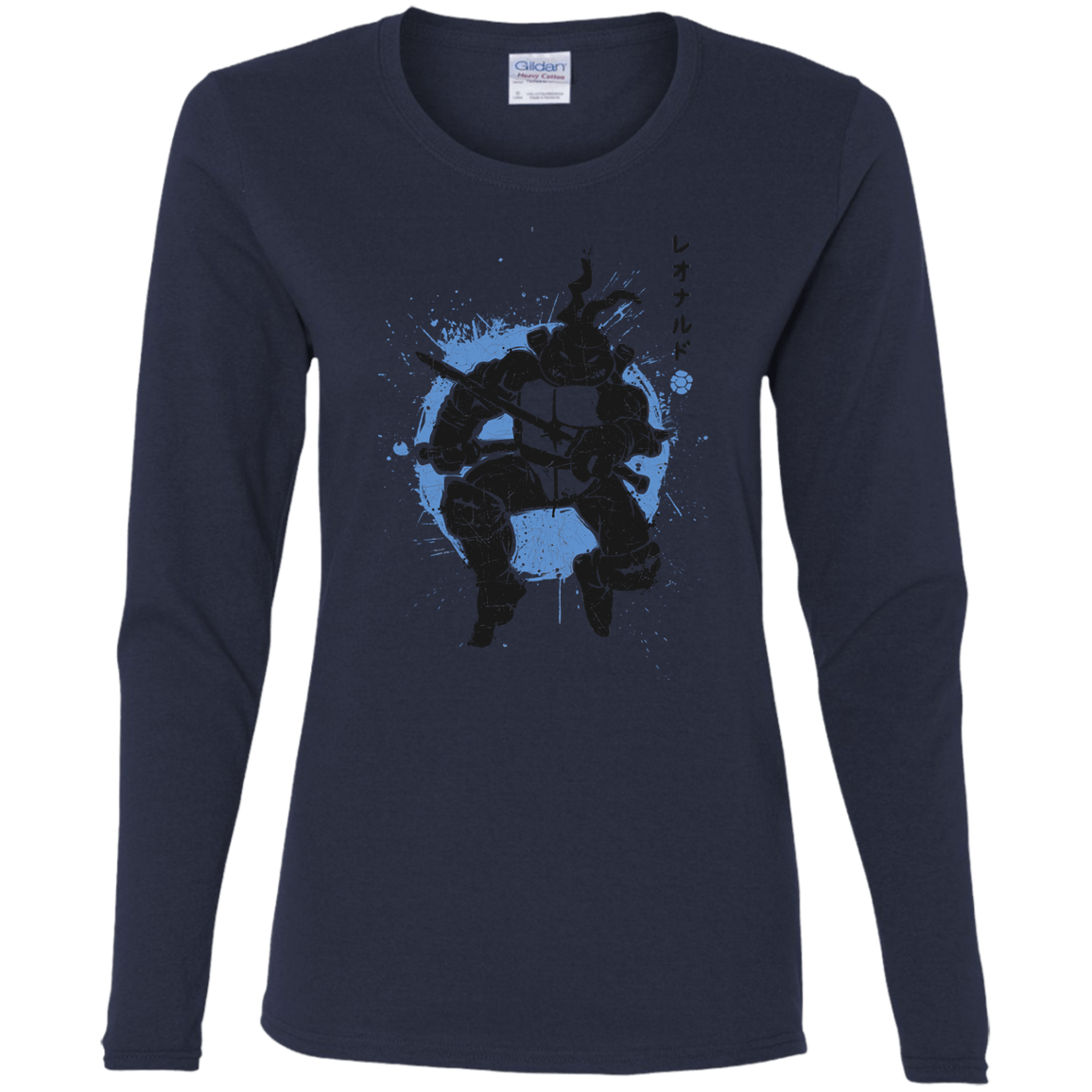 T-Shirts Navy / S TMNT - Katana Warrior Women's Long Sleeve T-Shirt