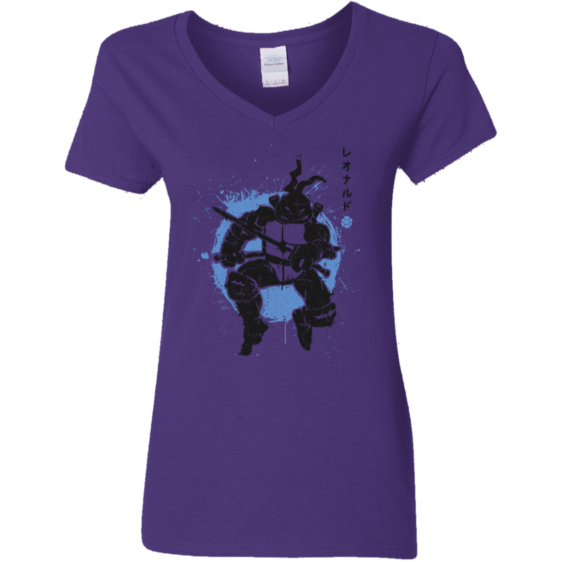 T-Shirts Purple / S TMNT - Katana Warrior Women's V-Neck T-Shirt