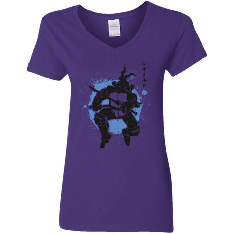 T-Shirts Purple / S TMNT - Katana Warrior Women's V-Neck T-Shirt
