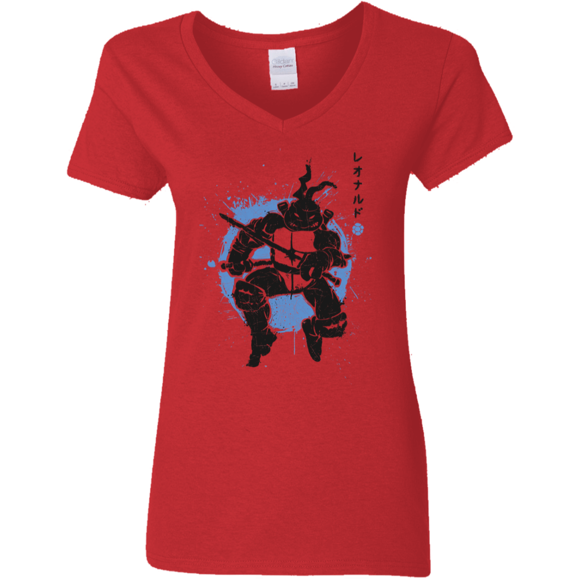 T-Shirts Red / S TMNT - Katana Warrior Women's V-Neck T-Shirt