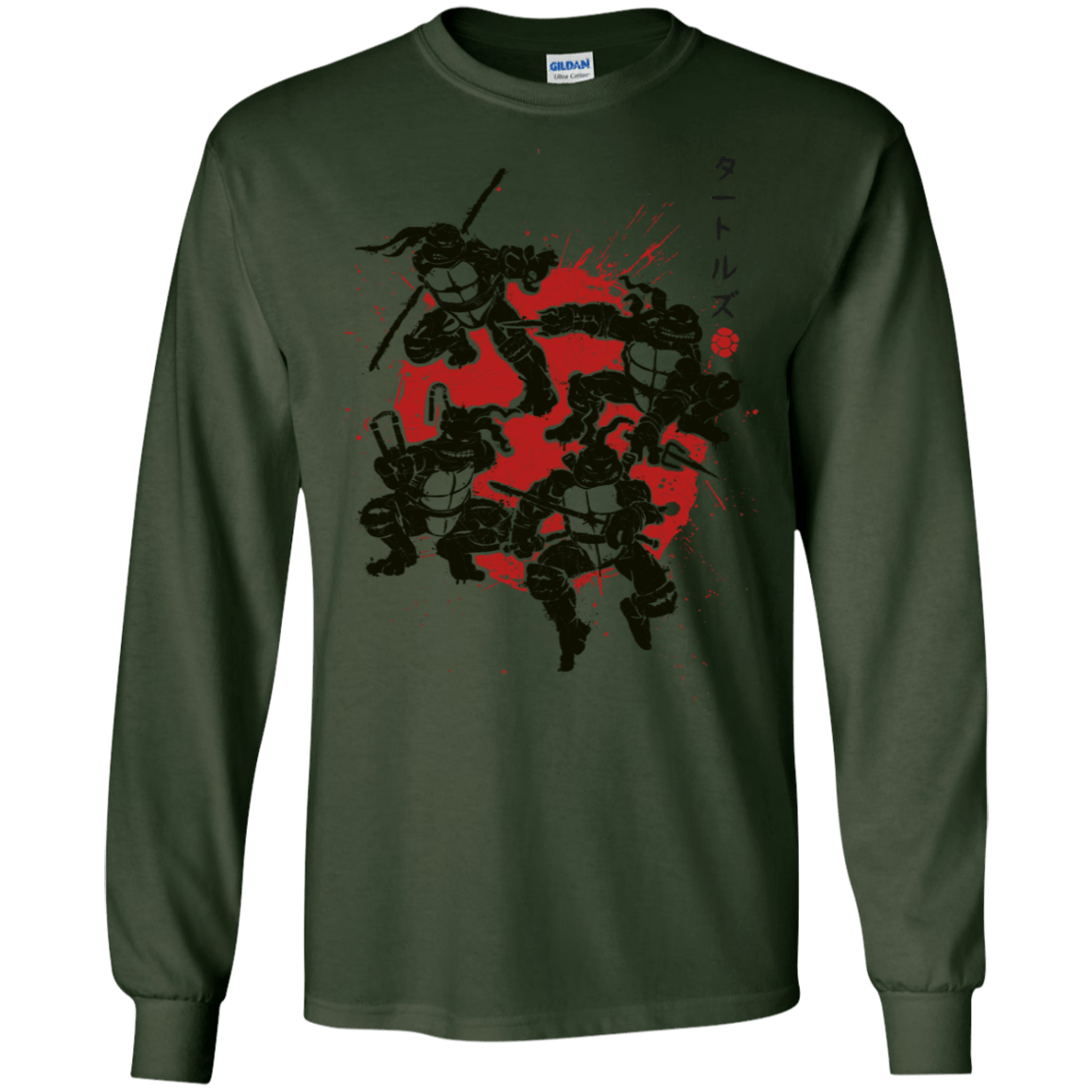 T-Shirts Forest Green / S TMNT - Mutant Warriors Men's Long Sleeve T-Shirt