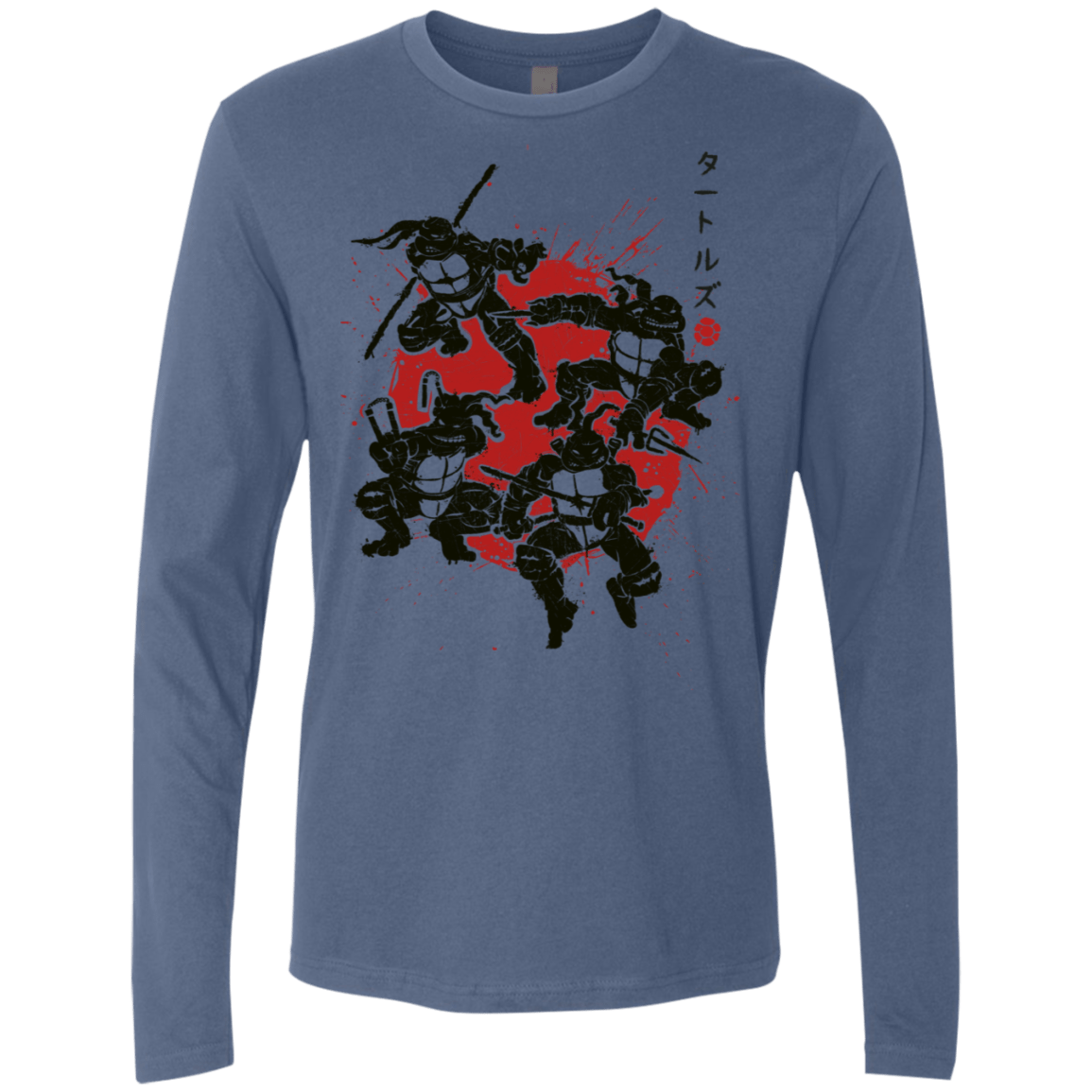 T-Shirts Indigo / S TMNT - Mutant Warriors Men's Premium Long Sleeve