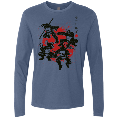 T-Shirts Indigo / S TMNT - Mutant Warriors Men's Premium Long Sleeve