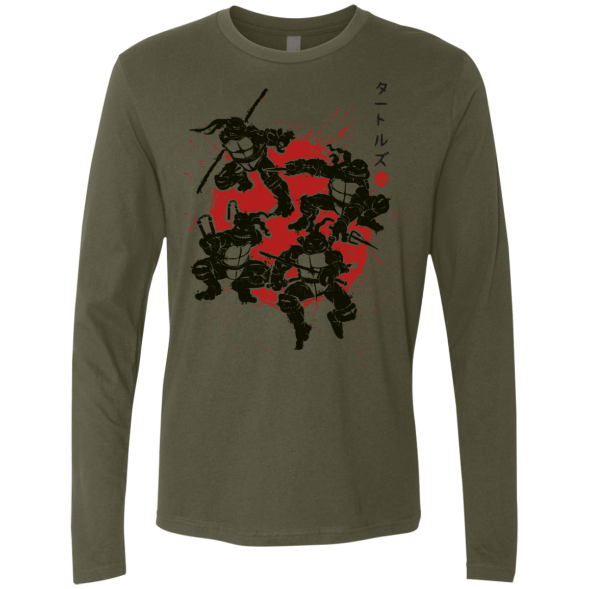 T-Shirts Military Green / S TMNT - Mutant Warriors Men's Premium Long Sleeve