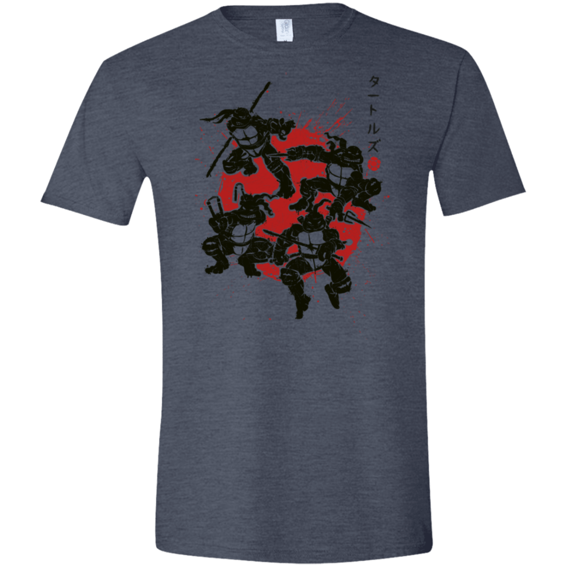 T-Shirts Heather Navy / S TMNT - Mutant Warriors Men's Semi-Fitted Softstyle