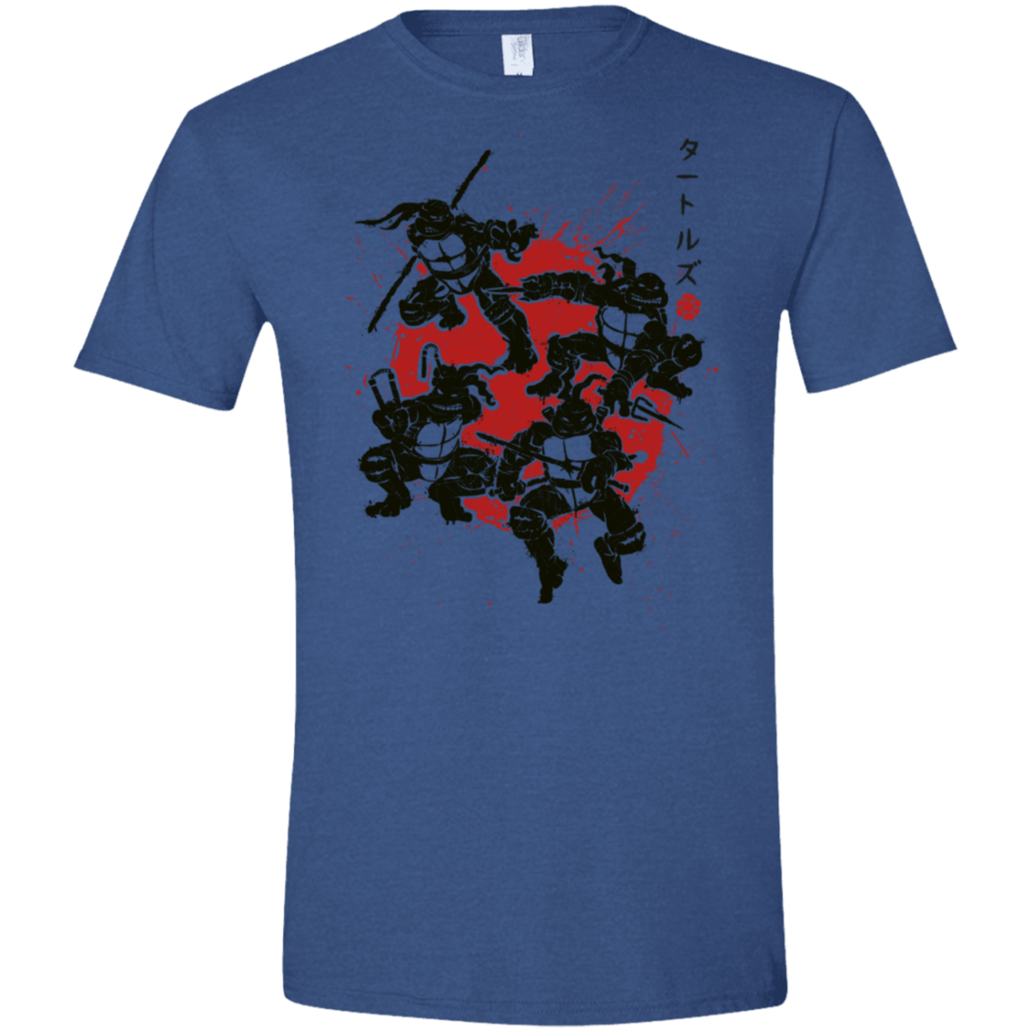 T-Shirts Heather Royal / X-Small TMNT - Mutant Warriors Men's Semi-Fitted Softstyle