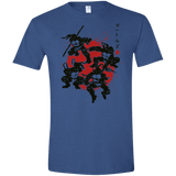 T-Shirts Heather Royal / X-Small TMNT - Mutant Warriors Men's Semi-Fitted Softstyle