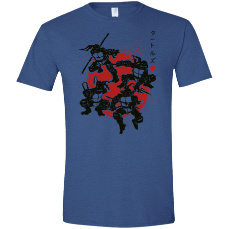 T-Shirts Heather Royal / X-Small TMNT - Mutant Warriors Men's Semi-Fitted Softstyle